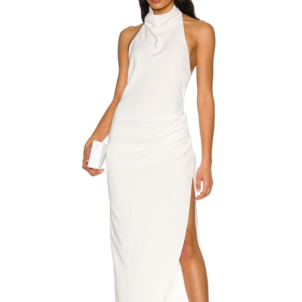 Amanda Uprichard White Halter Dress